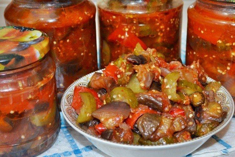 Salade de concombre aux aubergines