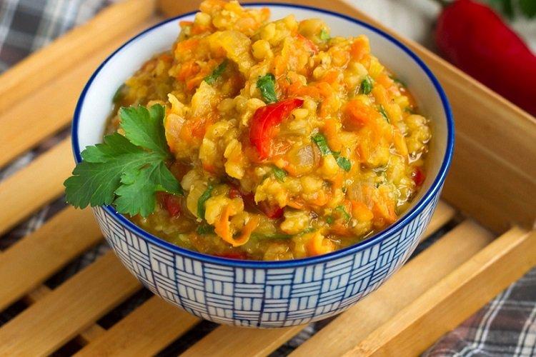 Bouillie de pois aux légumes