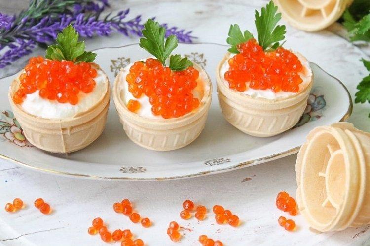 Tartelettes au caviar rouge Tartelettes au caviar rouge