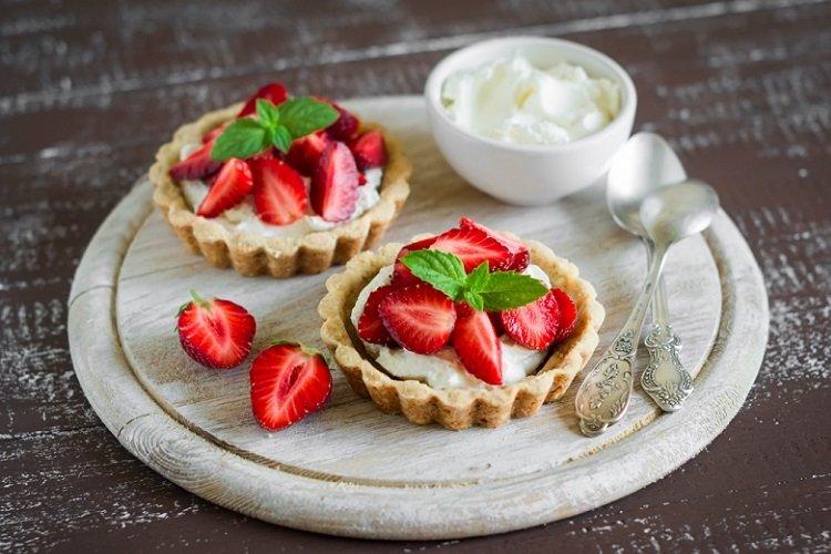 Tartelettes farcies aux fraises et chantilly Tartelettes farcies aux fraises et chantilly