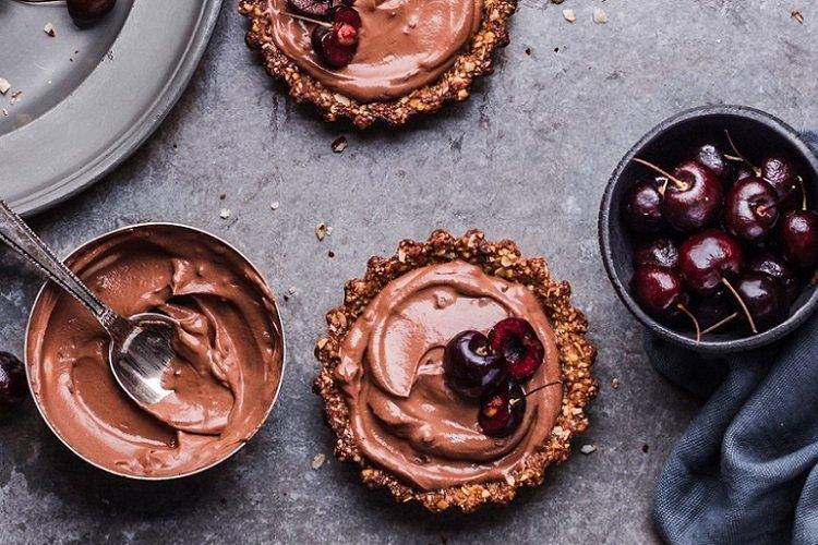 Tartelettes cerises et chocolat Tartelettes cerises et chocolat