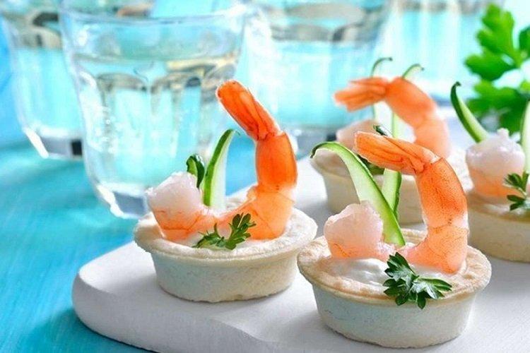 Tartelettes au fromage et crevettes Tartelettes au fromage et crevettes