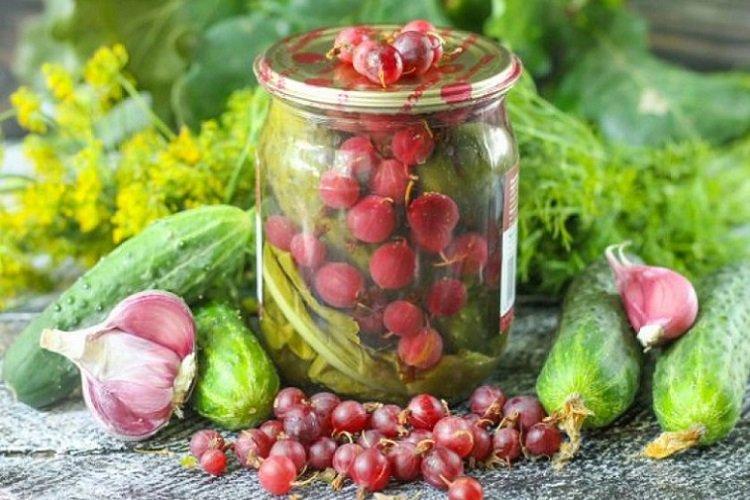 Concombres croustillants aux groseilles à maquereau