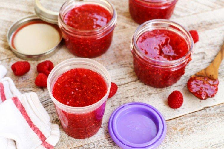 Confiture de framboises sans cuisson