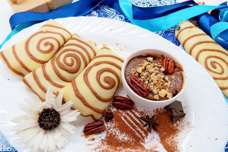 Crêpes bicolores au lait