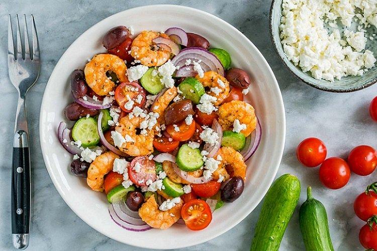 Salade Grecque De Crevettes