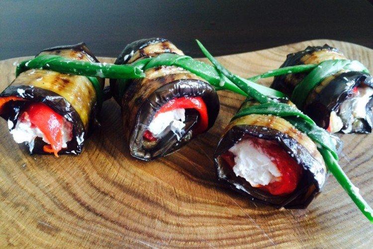 Aubergine aux tomates et fromage à la crème