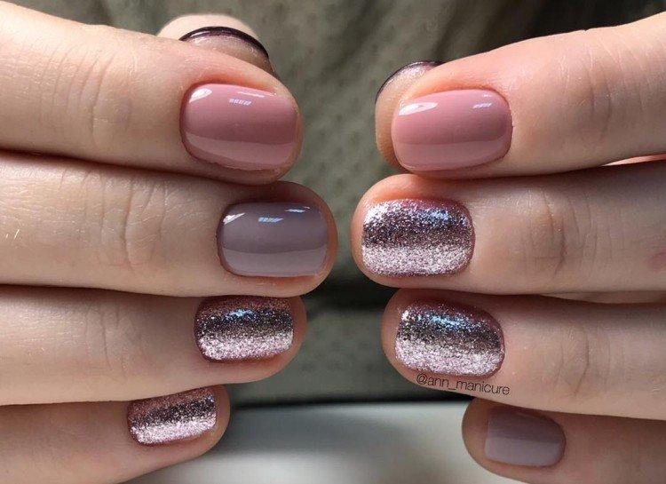 Manucure pailletée