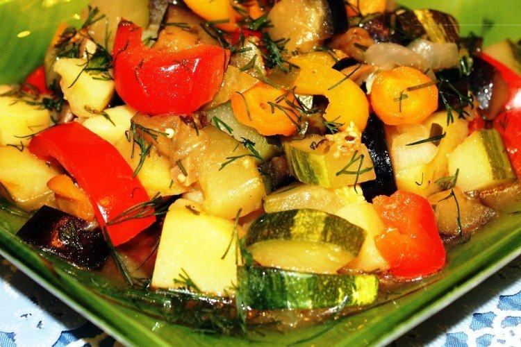 Sauté aux légumes et au fromage