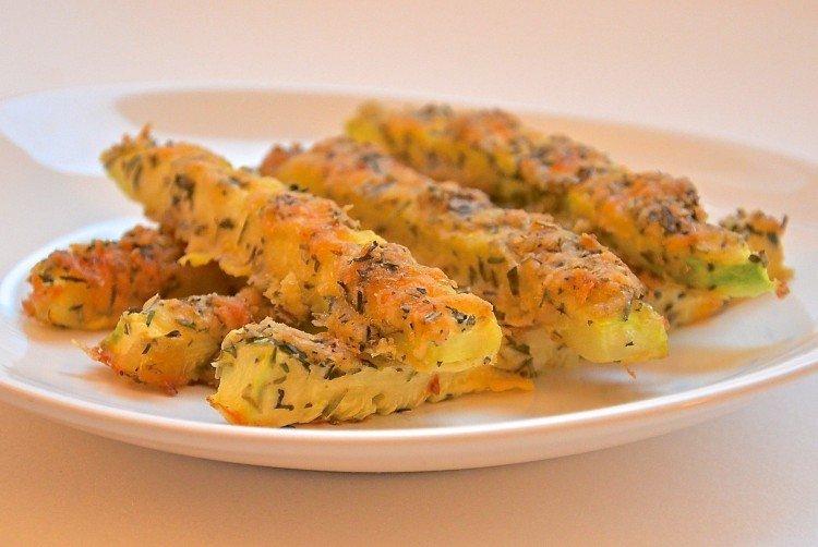 Courgettes panées au fromage