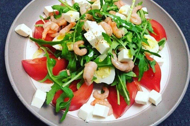 Salade de fetaxa et crevettes