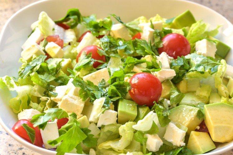 Salade de fetax et avocat
