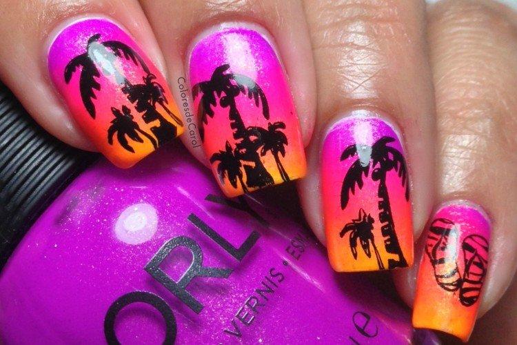 Coucher de soleil au néon