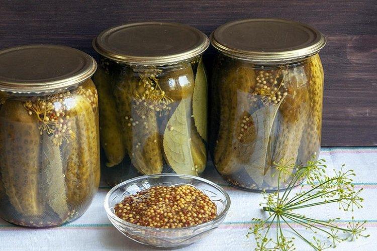 Concombres marinés à la moutarde de Dijon