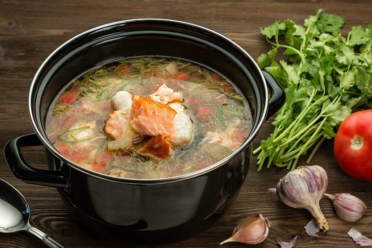 Soupe de poisson rouge à la vodka