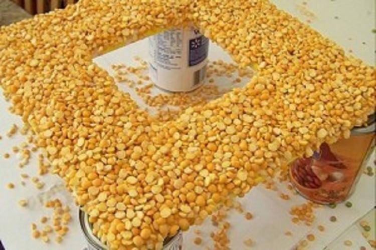 Cadre photo original de céréales à faire soi-même