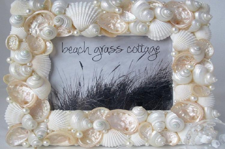 Cadre photo bricolage coquillage