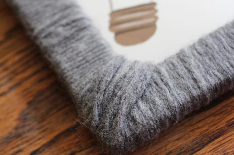 Cadre photo de style campagnard en fil de bricolage