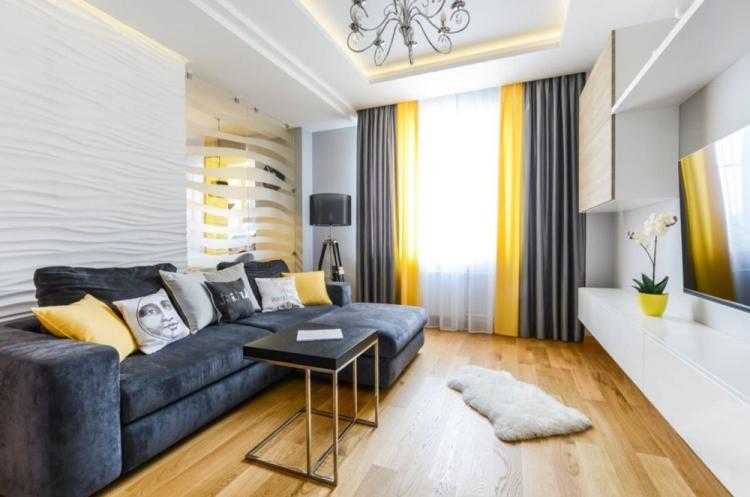 Salon moderne à Khrouchtchev - Design d'intérieur