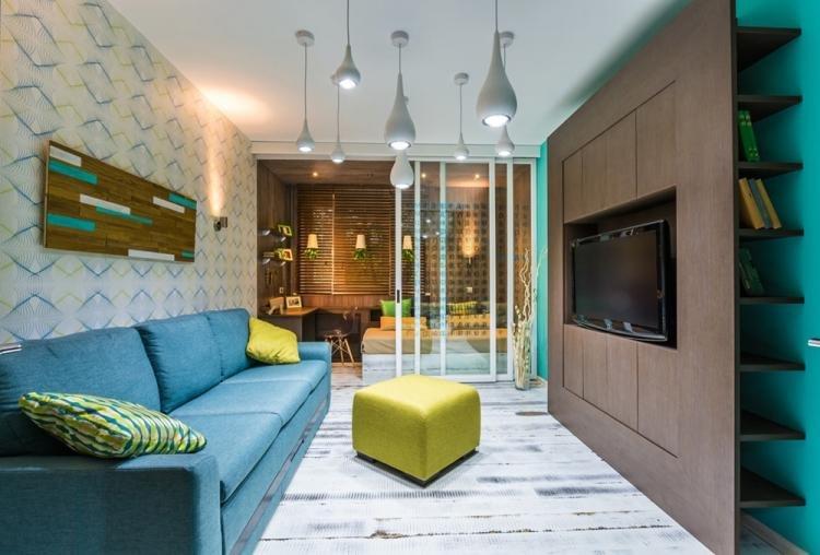 Mur - Design de salon dans un style moderne