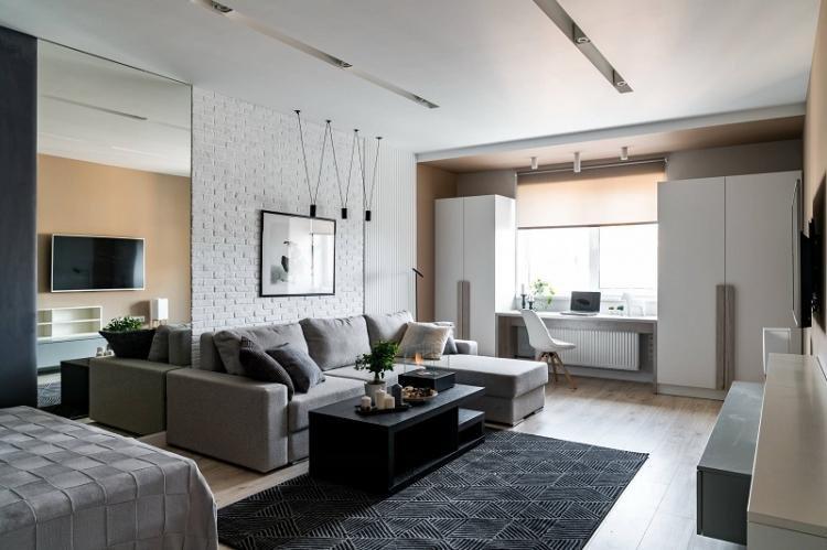 Design d'intérieur de salon dans le style du minimalisme - photo