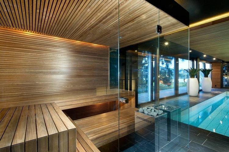 Intérieur de sauna dans un style moderne
