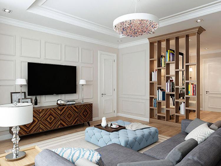 L'intérieur de l'appartement est de 97 m².