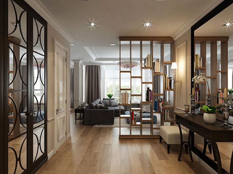 L'intérieur de l'appartement est de 97 m².