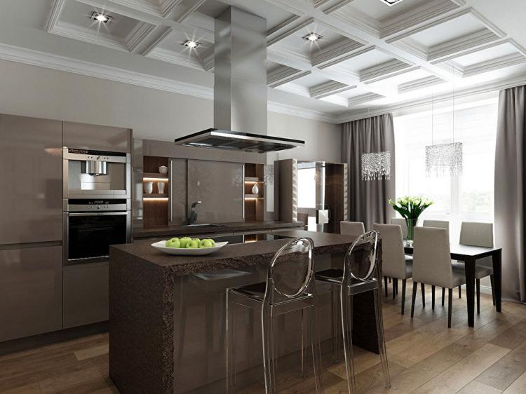 L'intérieur de l'appartement est de 97 m².