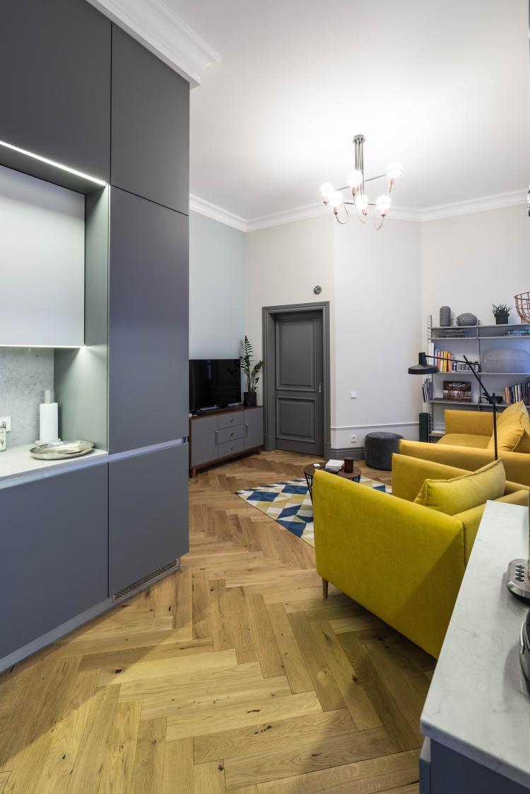 Intérieur d'un appartement sur le remblai de Mytninskaya