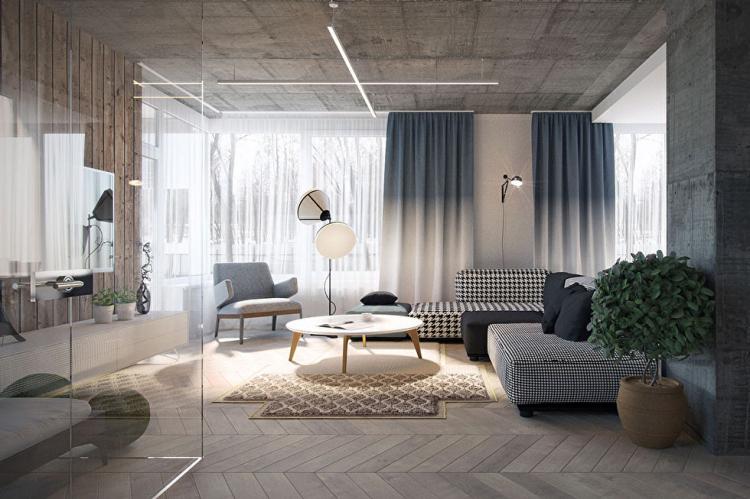 Intérieur d'appartement de style loft