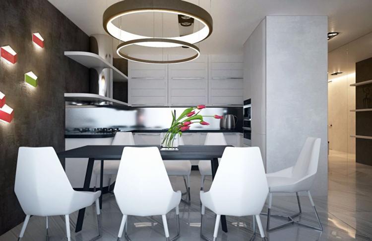 Intérieur d'appartement dans le complexe résidentiel d'Obolon Residences, Kiev