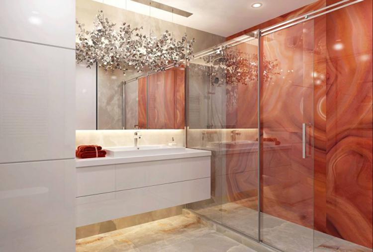 Intérieur d'appartement dans le complexe résidentiel d'Obolon Residences, Kiev