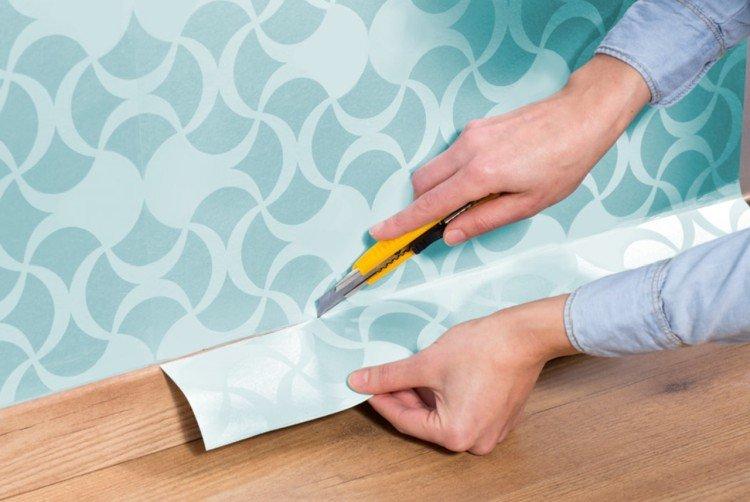 Comment couper les bords - Comment coller du papier peint