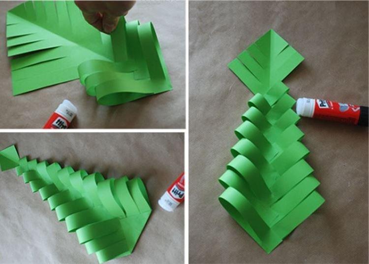 Comment faire un sapin de Noël à partir d'un carré de papier