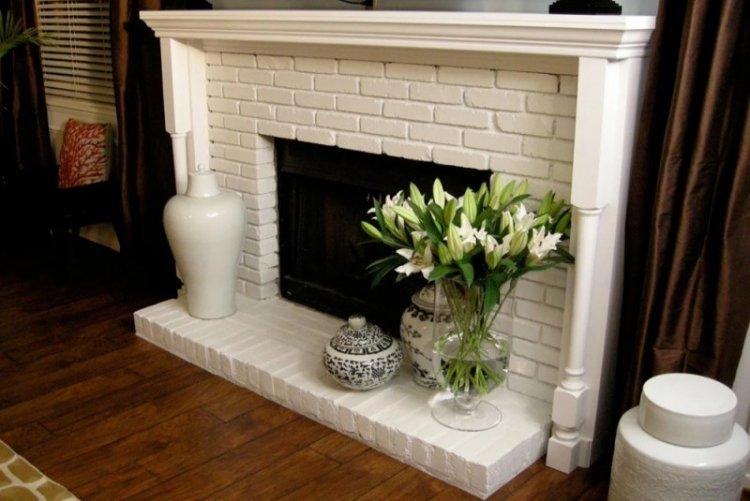 Cheminée en brique de bricolage