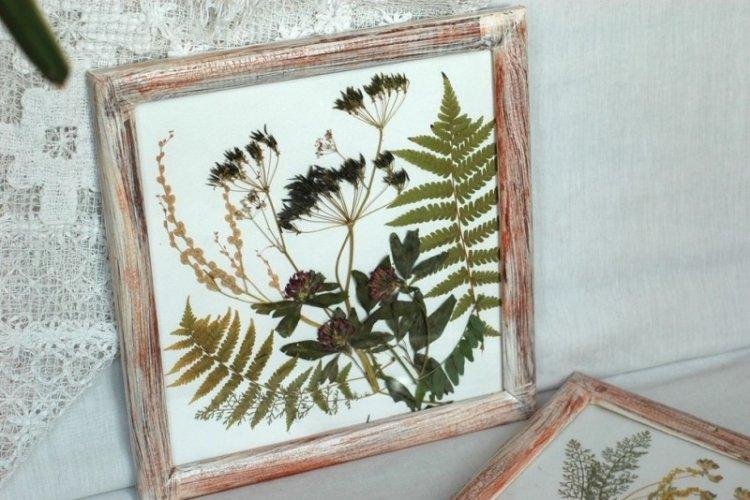 Peintures DIY de fleurs séchées