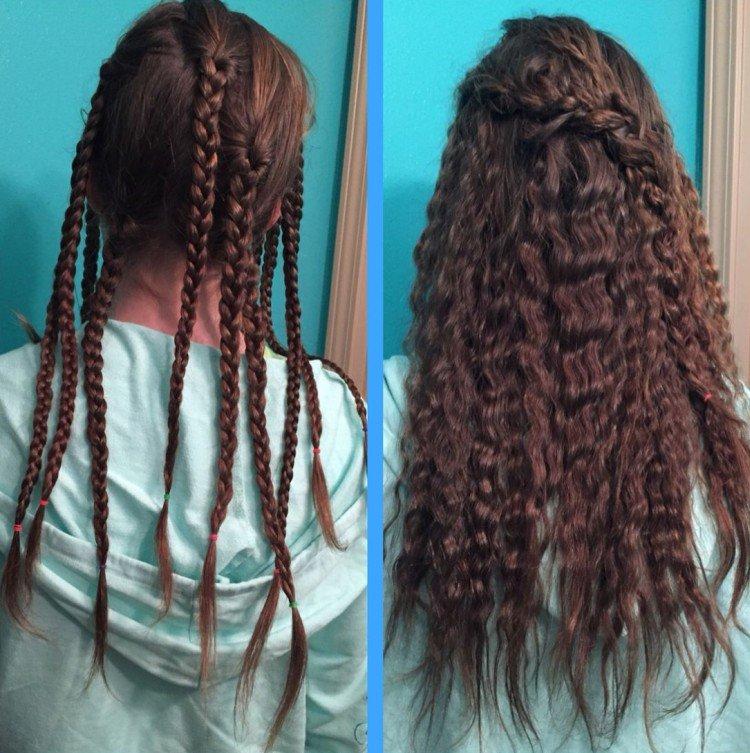 Pigtails - Comment faire des boucles sans fer à friser et bigoudis