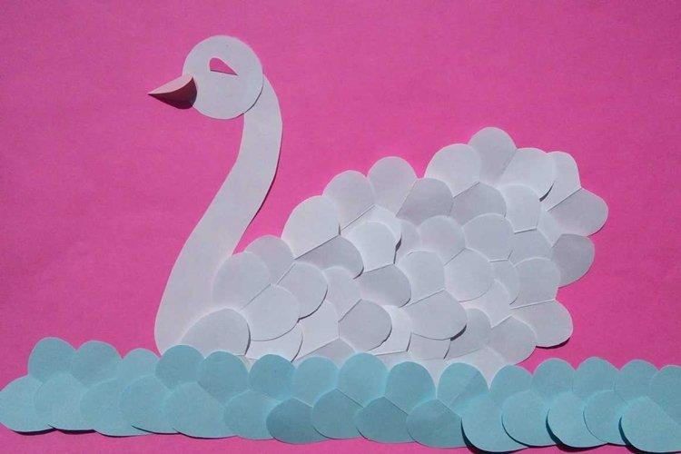 Cygne coeur en papier - comment faire