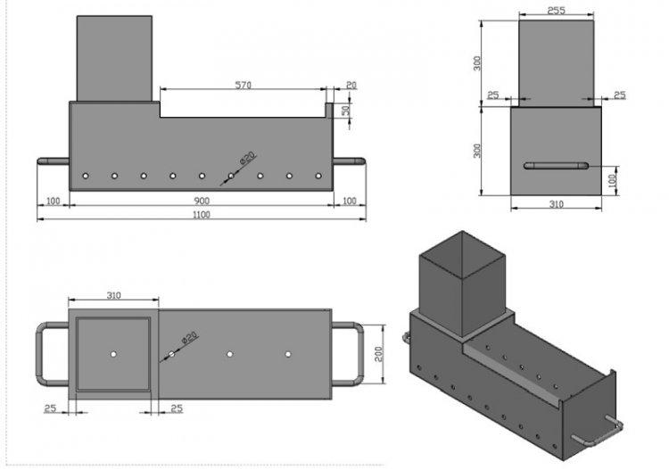 Brasero en tôle d'acier à faire soi-même