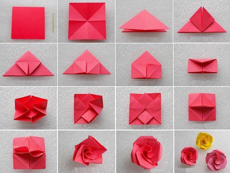 Origami Rose pour les débutants - Comment faire une rose à partir de papier