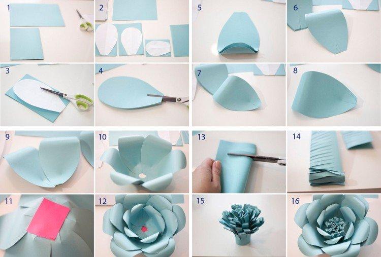 Rose avec un centre texturé - Comment faire une rose en papier