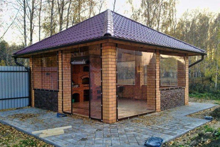 Gazebo en brique de bricolage