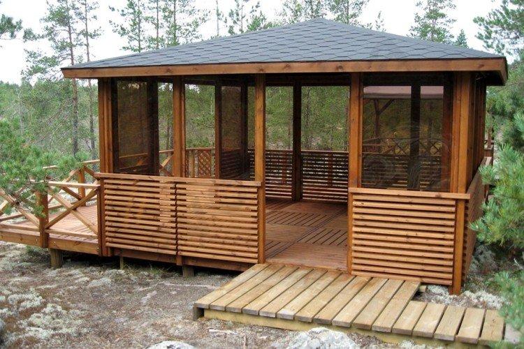 Finition et décoration - Étapes de la construction d'un belvédère de vos propres mains