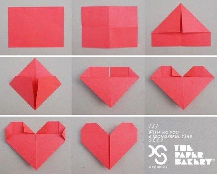 Coeur en papier A4 - Comment faire un coeur en papier