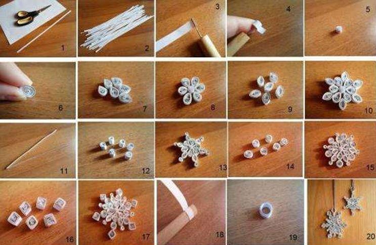 Quilling Snowflake - Comment faire un flocon de neige en papier