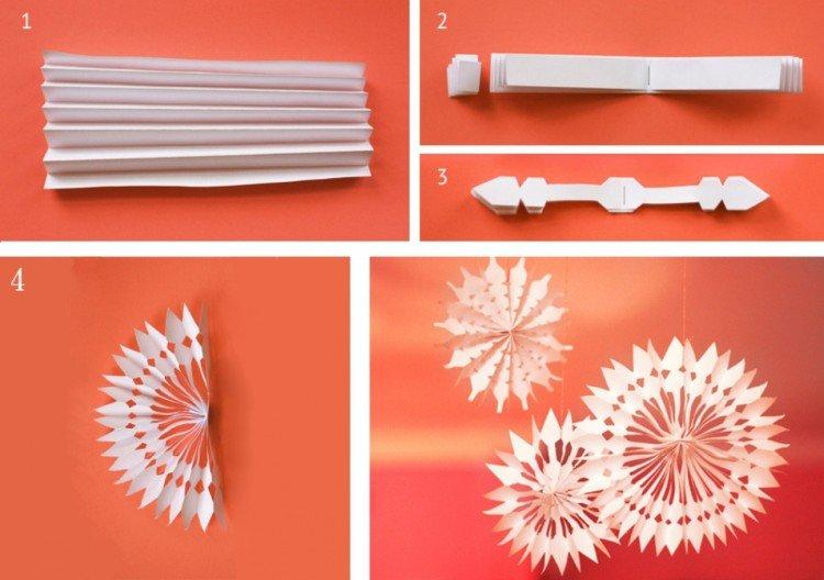 Flocons de neige en papier DIY - photos et idées