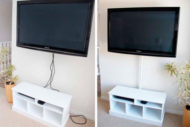 Masquage des chaînes câblées - comment masquer les fils du téléviseur