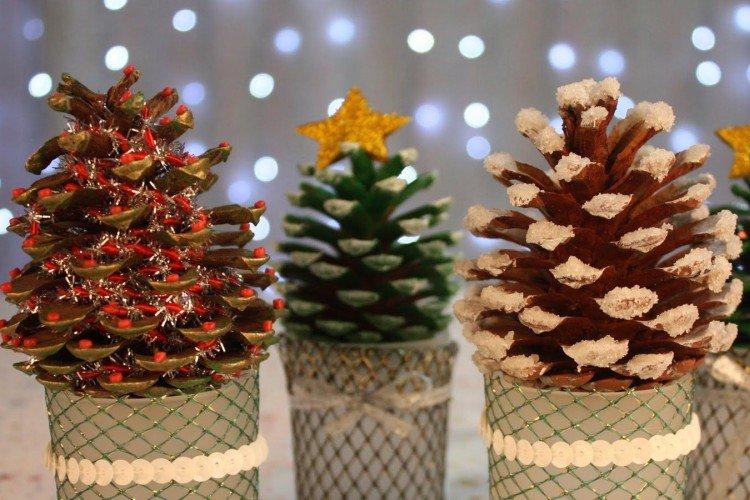 Cônes colorés - Comment décorer une pépinière pour le nouvel an 2021