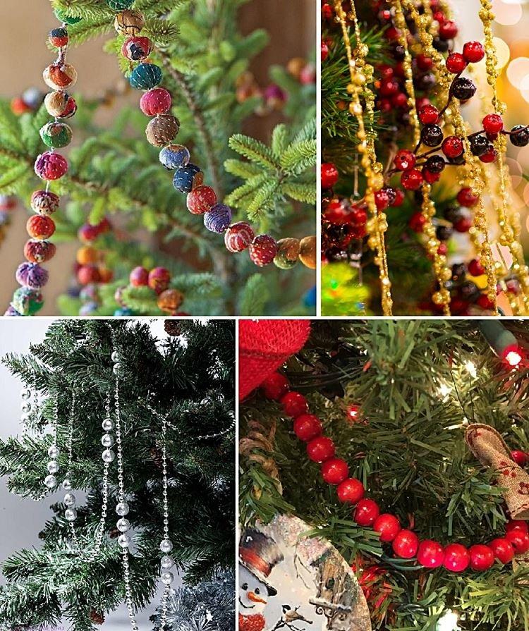 Perles - Comment décorer un sapin de Noël pour le Nouvel An 2021